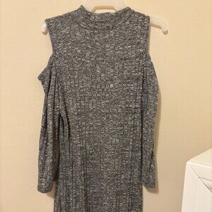 Gray Off-The Shoulder Dress